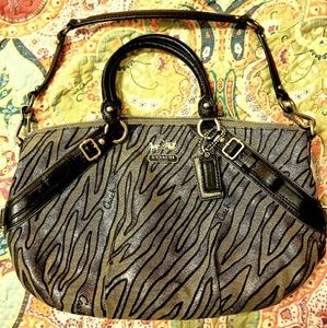 Coach Madison Zebra Satchel